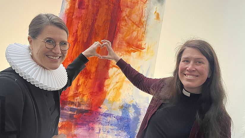 Die Pastorinnen Margrit Wegner (l.) und Inga Meißner