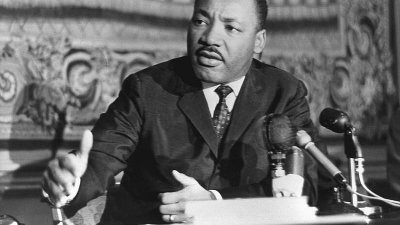 Der schwarze Bürgerrechtler und Friedensnobelpreisträger Dr. Martin Luther King geboren am 15. Januar 1929 wurde am 4. April 1968 von einem fanatischen Attentäter erschossen. 