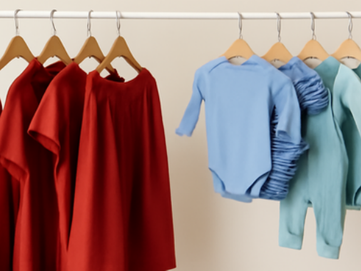 Kleidertausch-Party mit Damen- u. Kinderkleidung