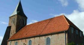 Gottesdienst in Westerhever, Pastor Ralf-Thomas Knippenberg, mit Kranzniederlegung (gleichzeitig Gottesdienst zum Volkstrauertag)