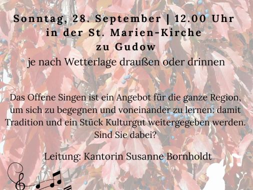Offenes Singen zum Herbstanfang