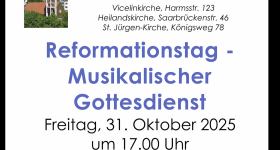 Regionalgottesdienst zum Reformationstag, musikalische Vesper