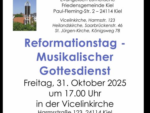 Regionalgottesdienst zum Reformationstag, musikalische Vesper
