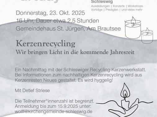 Recyclingkerzen-Workshop - Aus Altem Neues schöpfen