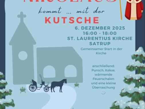 Der Nikolaus kommt mit der Kutsche