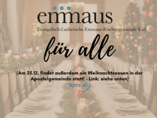 emmaus für alle - ein weihnachtliches Festessen