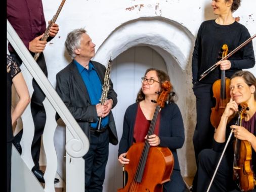 „Klänge wie Wolken“  Ensemble Horizonte Dante Montoya (Flöte), Jörg-Peter Mittmann (Oboe), Mareike Neumann (Violine), Maria Pache (Viola) und Martina Styppa (Violoncello), in Garding