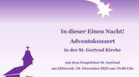 Adventskonzert Gospelchor St. Gertrud mit Pastor i.R. H. Dede