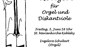 Konzert für Orgel u. Diskantviole