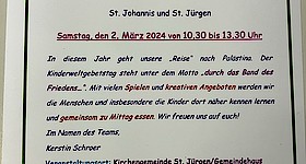 Kinderweltgebetstag in St. Jürgen