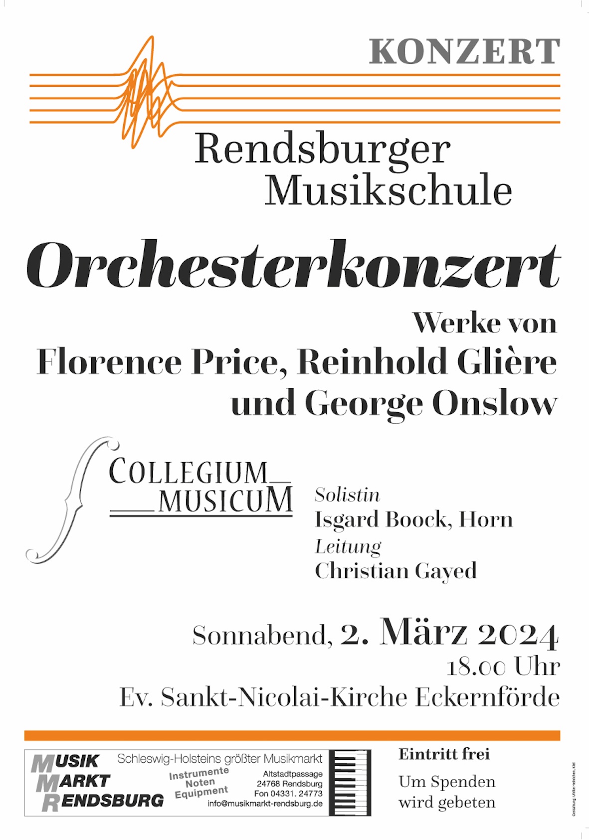 Konzert der Rendsburger Musikschule: Collegium musicum (St. Nicolai-Kirche)