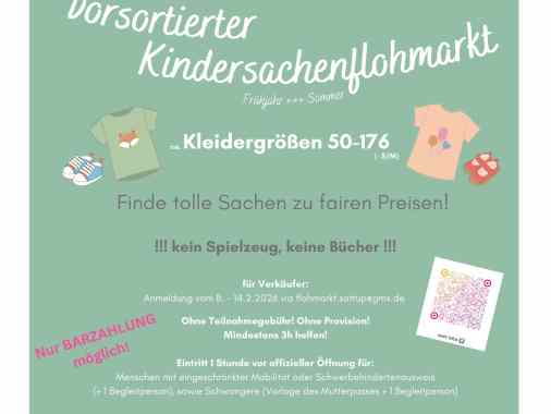 Vorsortierter Kindersachenflohmarkt