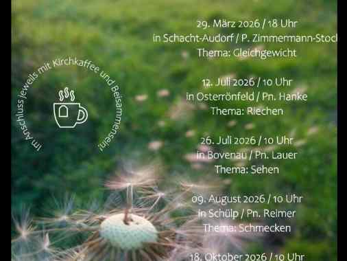 Regionalgottesdienst in der Kanalregion "Glauben mit allen Sinnen"
