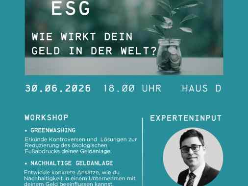 ESG meets ESG – Wie wirkt dein Geld in der Welt?