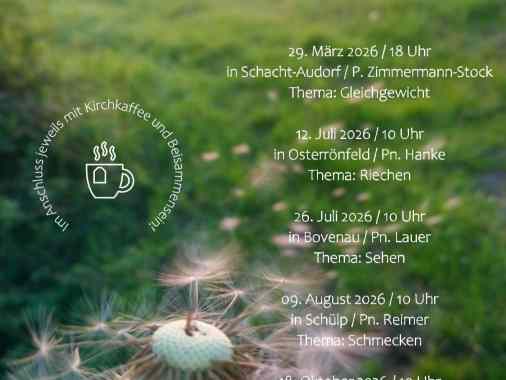 Regionalgottesdienst in Osterrönfeld mit Pastorin Hanke