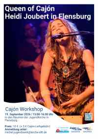<a href="/veranstaltungen/detailansicht/event/cajon-workshop-mit-heidi-joubert.html" target="_self">Cajón Workshop mit Heidi Joubert</a>