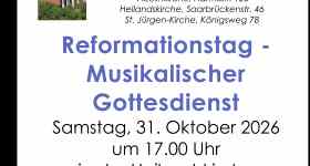 Regionalgottesdienst zum Reformationstag - Musikalischer Gottesdienst