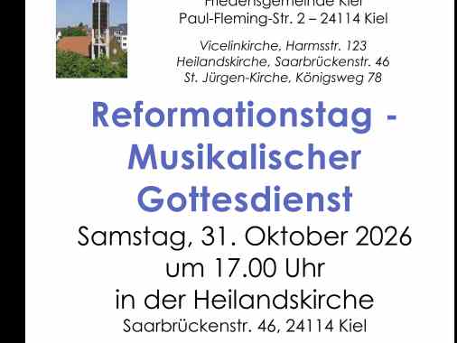 Regionalgottesdienst zum Reformationstag - Musikalischer Gottesdienst