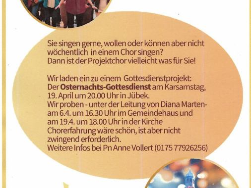 Chorprobe Gemeindehaus