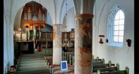 Orgelmusik und Kirchenführung in Garding, Pastor Ralf-Thomas Knippenberg und Kantorin Elisabeth Weisenberger