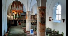 Orgelmusik und Kirchenführung in Garding, Pastor Ralf-Thomas Knippenberg und Kantorin Elisabeth Weisenberger
