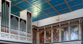 Orgelmusik und Kirchenführung in Vollerwiek, Pastor Jörg Reglinski und Kantorin Elisabeth Weisenberger
