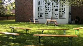 Open-Air-Himmelfahrts-Gottesdienst in St. Michael mit Taufe