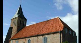 Emeriti-Projekt-Gottesdienst in Westerhever, Pastor i. R. Thomas Baum, Orgel: Kirchenmusiker i. R. Carsten Jasper