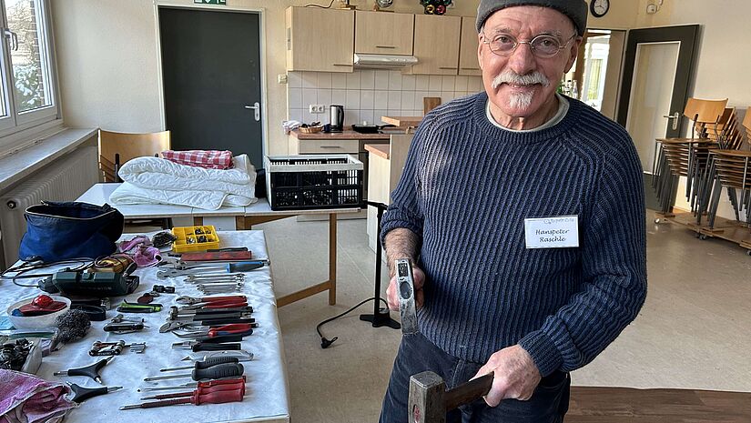 Ehrenamtlicher Radexperte Hanspeter Raschle