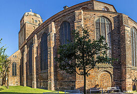 Die St. Petri Kirche Wolgast im Sonnenschein