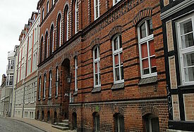 Blick in die Apothekerstrasse in Schwerin