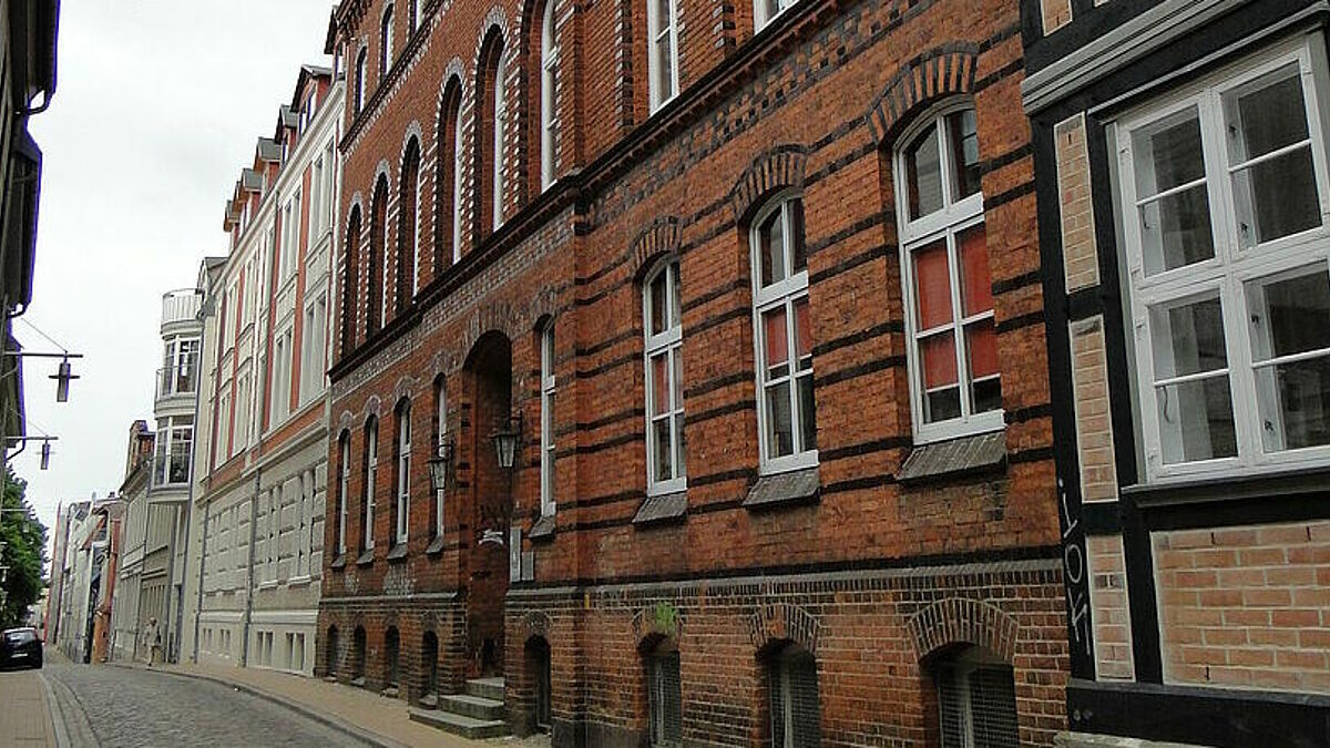 Blick in die Apothekerstrasse in Schwerin