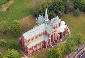 Das Münster von Bad Doberan aus der Vogelperspektive