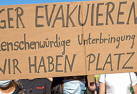 Demo der Seebrücke für Aufnahme von Flüchtlingen