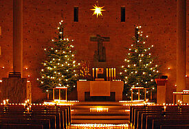 In einem ganz besonderen Licht leuchtet die Kirche St. Marien am 6. Januar