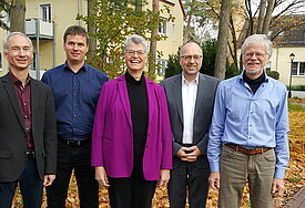 Mitglieder des Vorstands (von links nach rechts):Prof. Stephan Lennig, Prof. Stefan Viegelahn, LKMD Christa Kirschbaum, LKMD Hans-Jürgen Wulf, LKMD Hans-Joachim Rolf.