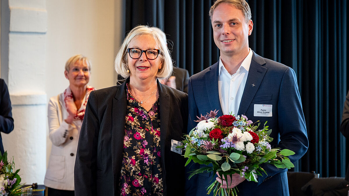 Synoden-Präses Katrin Thomas und Oliver Erckens