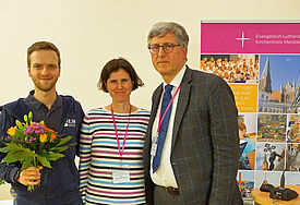 Das neue Präsidium der Synode Philipp Schwadtke, Hanna Blumenschein und Dr. Christoph Heydemann (v.l.)
