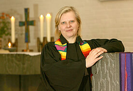 Die Flüchtlingsbeauftragte der evangelischen Nordkirche, Pastorin Dietlind Jochims
