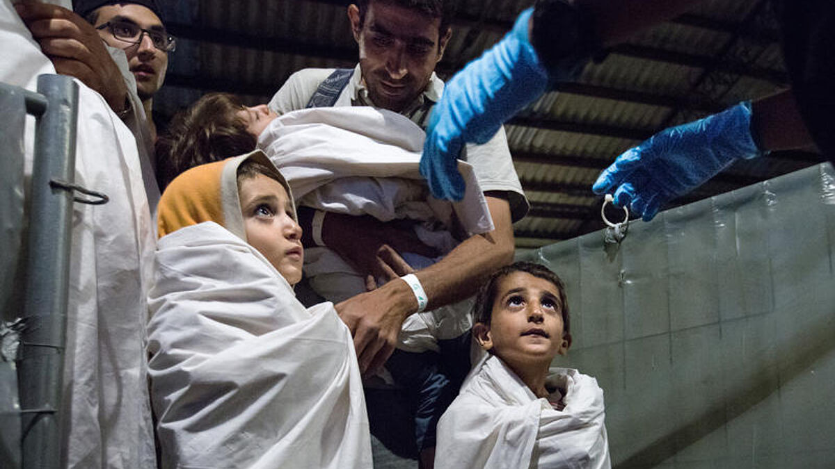 Ankunft von Flüchtlingen in Deutschland 