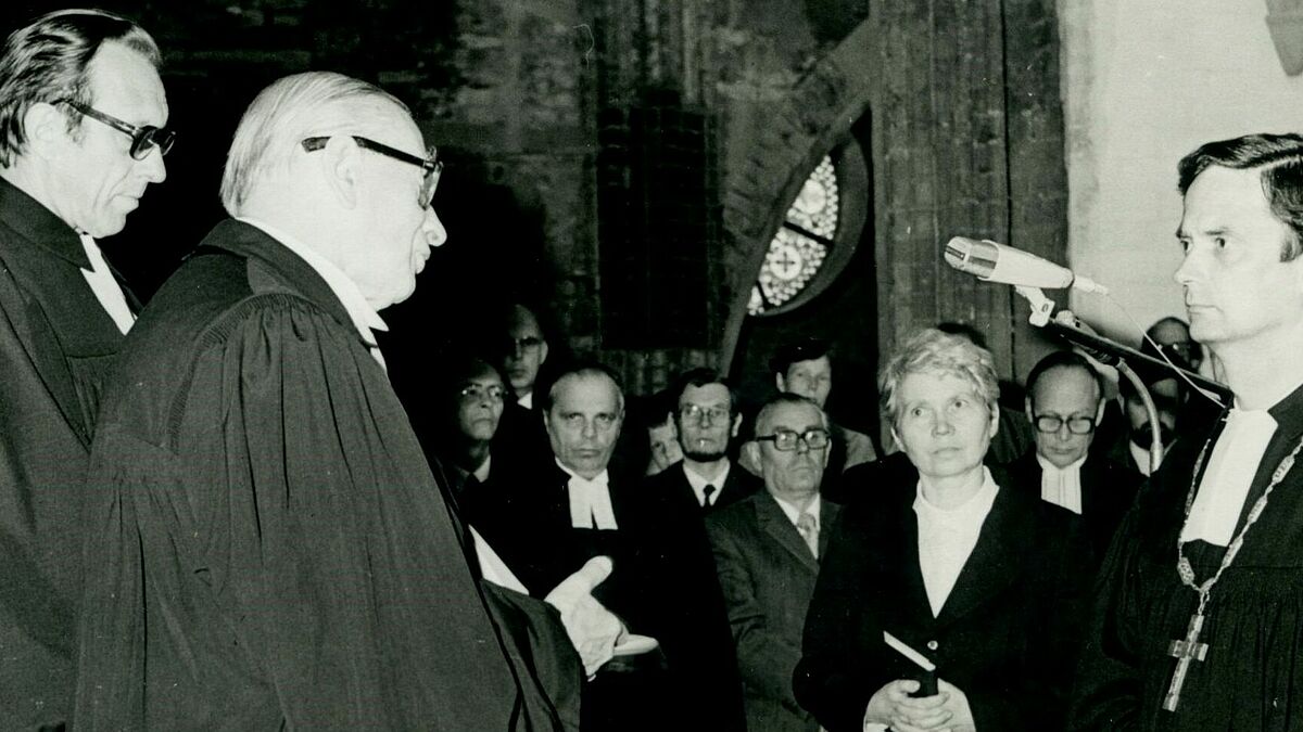 Bei Christoph Stiers Einführung zum Landesbischof 1984.