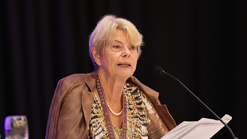 Synodenpräses Ulrike Hillmann bei der 11. Tagung der II Landessynode.