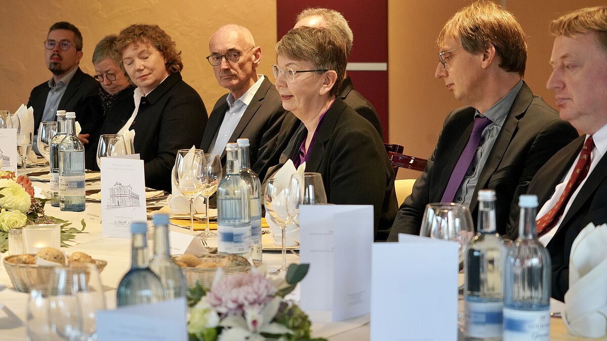 Landesbischöfin Kristina Kühnbaum-Schmidt während des Treffens von Kirchenleitung und Landesregierung. Foto: Staatskanzlei Mecklenburg-Vorpommern