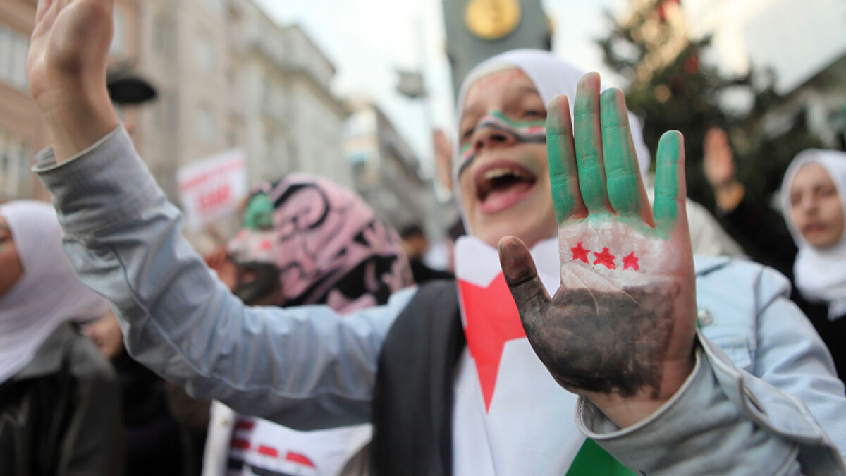 Protest gegen das Assad-Regime.