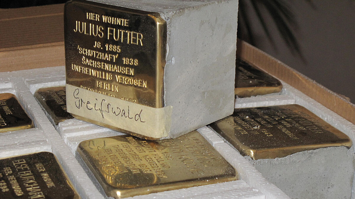 Stolpersteine für Greifswald.