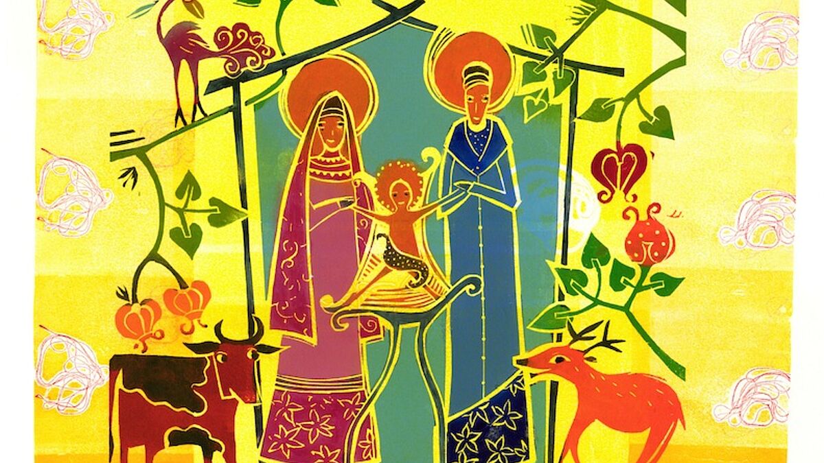 Jesu Geburt © Holzschnitt von Tita do Rego Silva