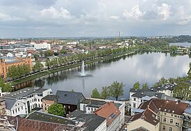 Schwerin von oben - Perspektive vom Dach des Dom 