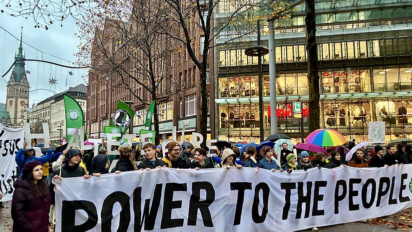 Klima-Demo in Hamburg am 14. November 2025