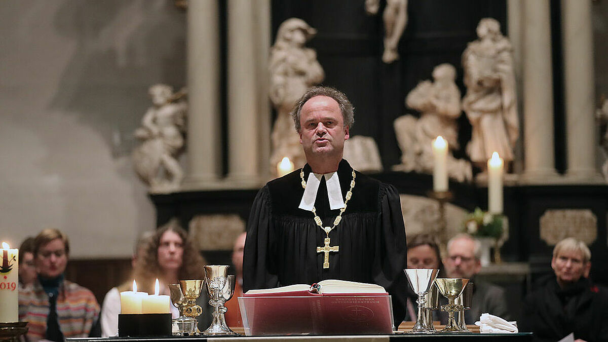Bischof Tilman Jeremias predigte im Synodengottesdienst zur Einführung der neuen Kirchenleitungsmitglieder