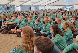 Getestet, in Kohorten und mit Maske - so konnten die Pfadfinderinnen und Pfadfinder vom REGP gemeinsam Gottesdienst feiern.